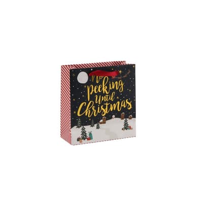 CGB Giftware Christmas No Peeking Until Christmas Small Gift Bag