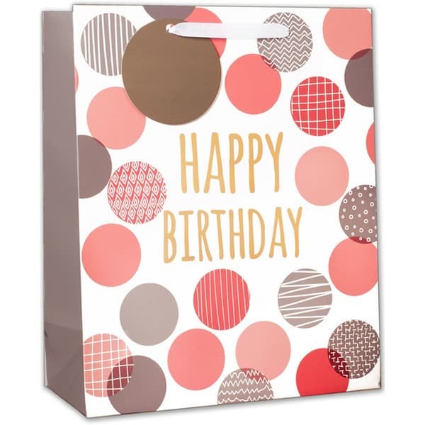 Simon Elvin Polka Dot Happy Birthday Gift Bag (Pack of 6)