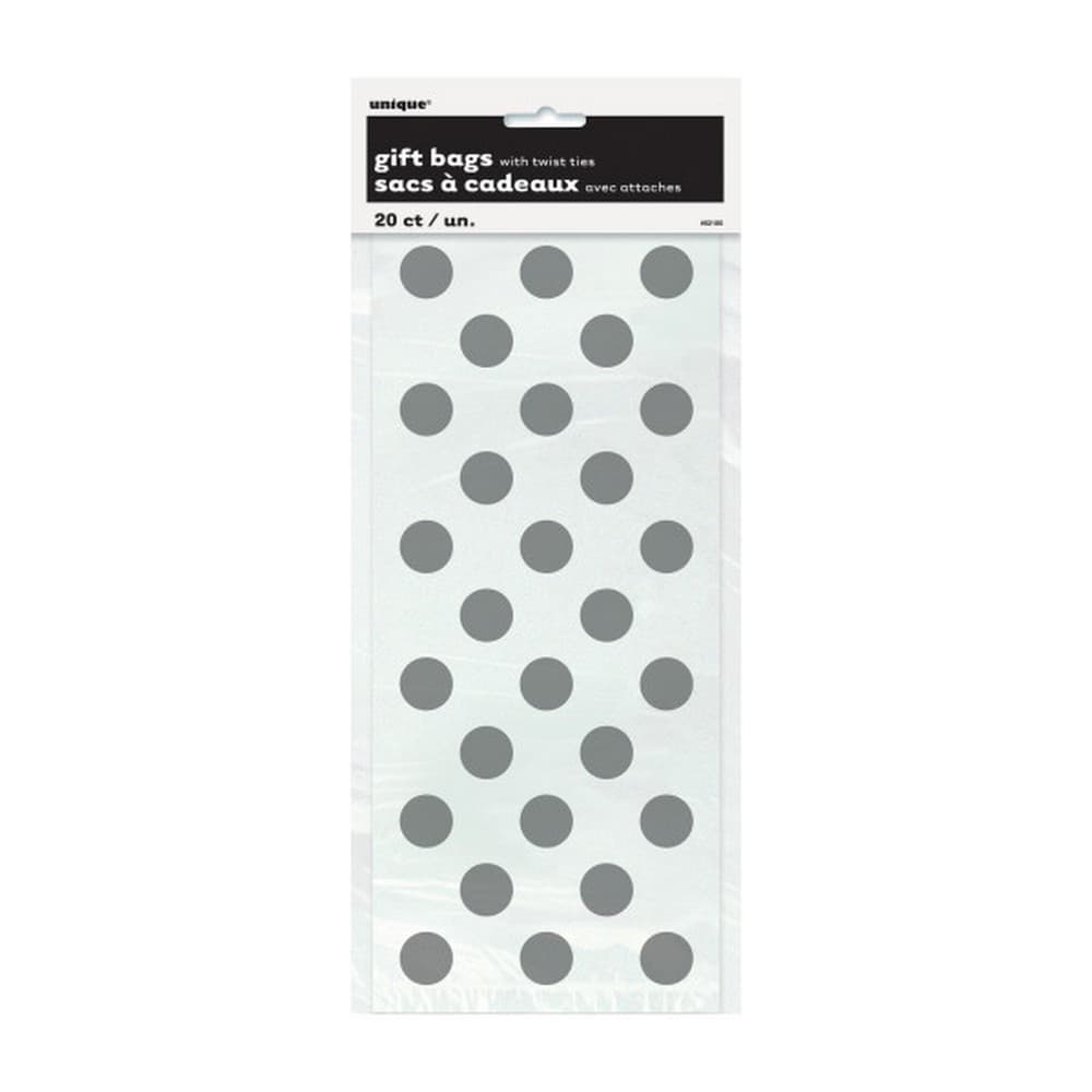 Unique Party Polkadot Cellophane Party Gift Bags (Pack Of 20)