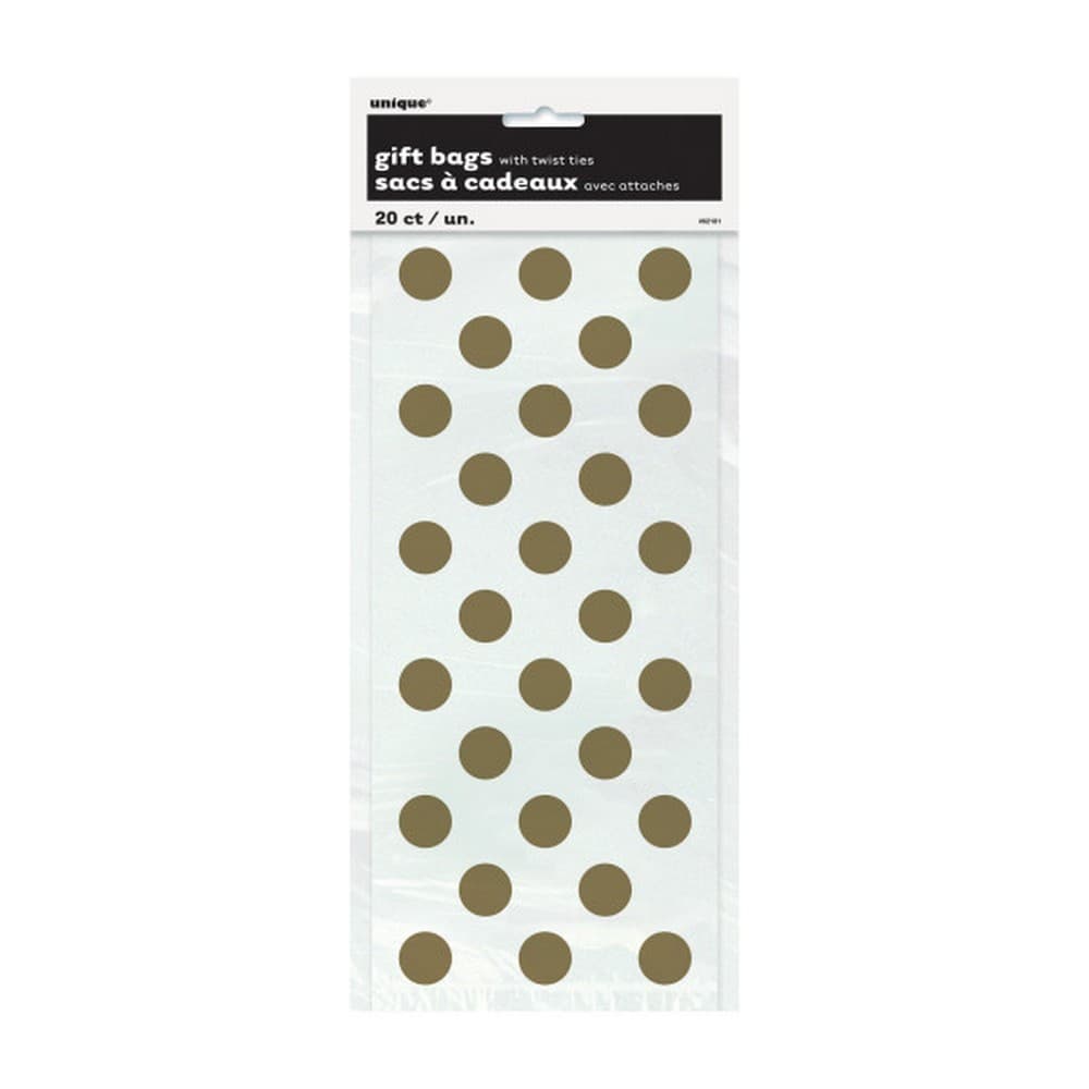 Unique Party Polkadot Cellophane Party Gift Bags (Pack Of 20)