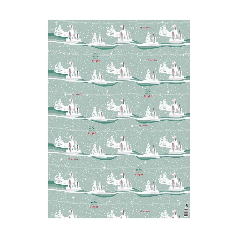 Deckled Edge Christmas Gift Wrap (Pack Of 2)