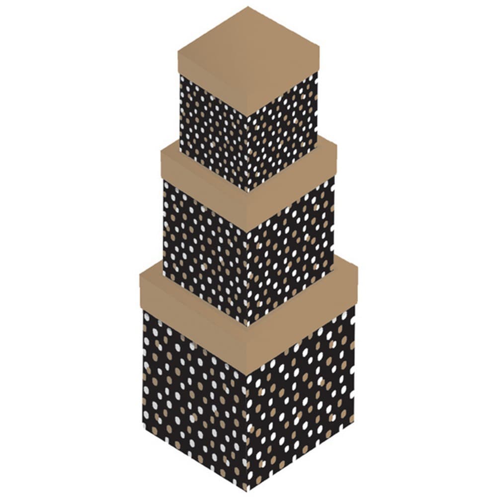 Kenleys Spotty Square Nested Candle Boxes (Set of 3)