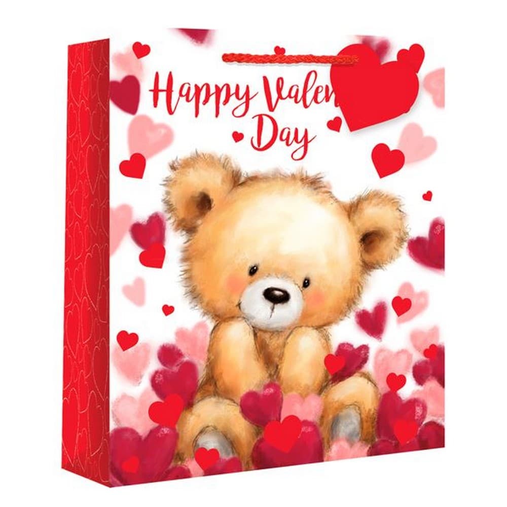 Eurowrap Valentines Bear Gift Bags (Pack Of 12)