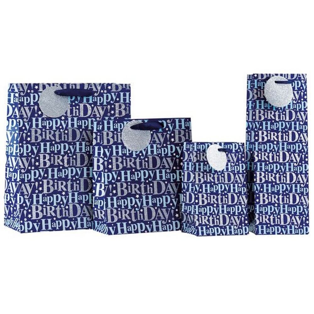 Eurowrap Birthday Glitter Gift Bags (Pack of 6)