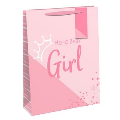 Eurowrap Baby Girl Gift Bags (Pack Of 6)