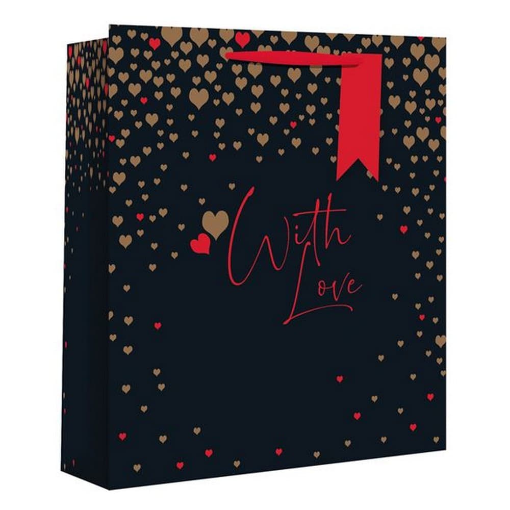 Eurowrap Valentines With Love Gift Bags (Pack Of 12)
