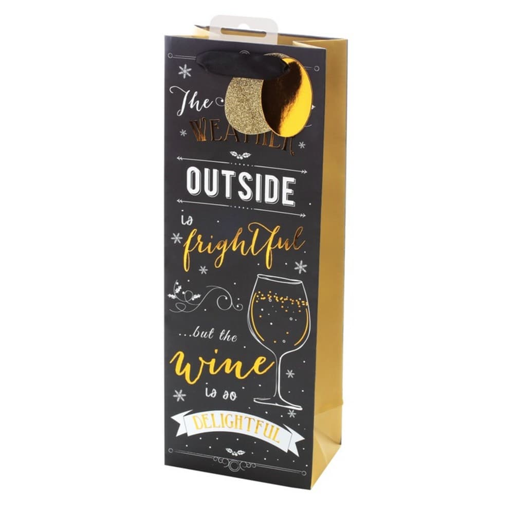 I G Design Premium Christmas Wine Bottle Bag