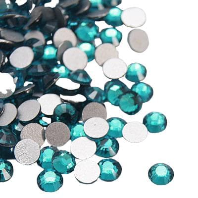 1400 glas rhinestones turkos blå 1,9 mm