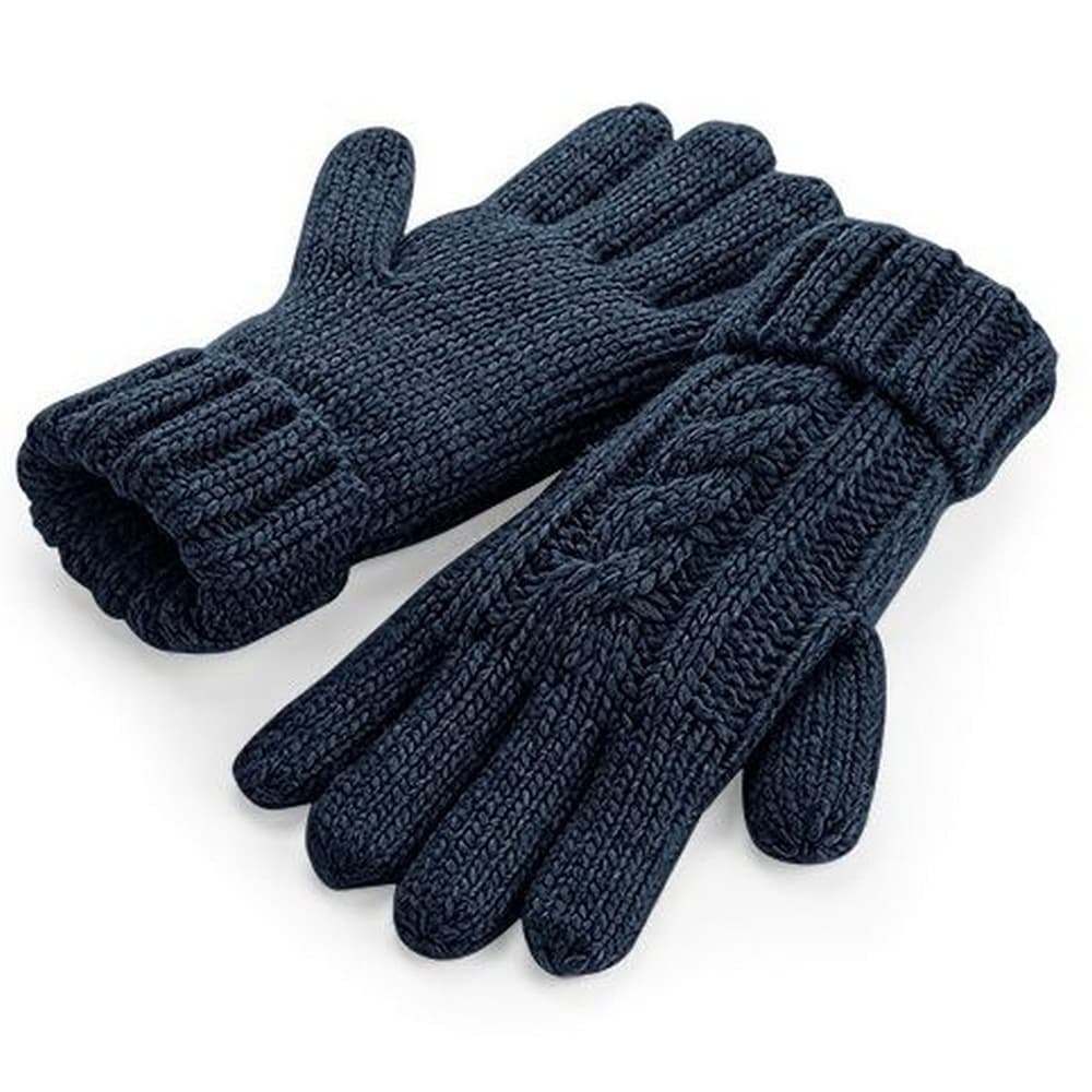 Beechfield Unisex Cable Knit Melange Gloves