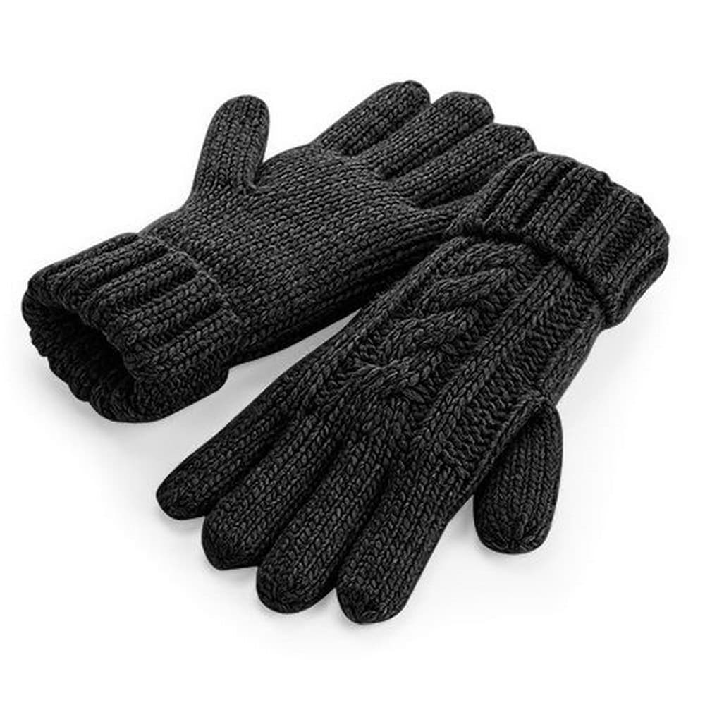 Beechfield Unisex Cable Knit Melange Gloves