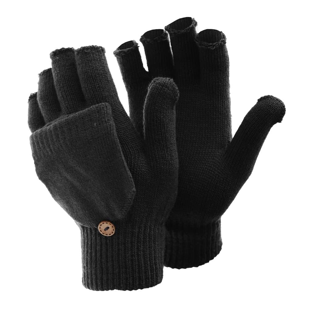 Floso Damer / kvinnors vinterklädda fingerlösa magiska handskar