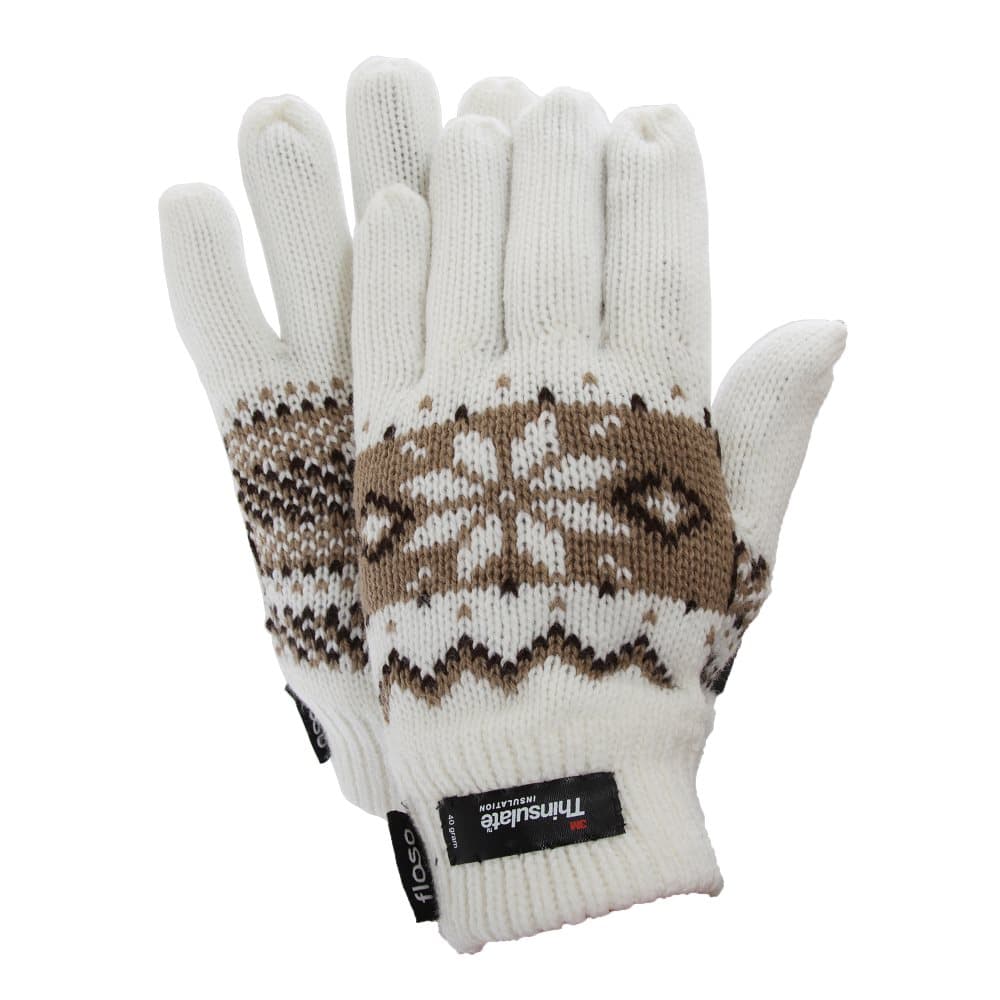 Floso Thinsulate Fairisle Thermal Handskar för damer / kvinnor (3M 40g)