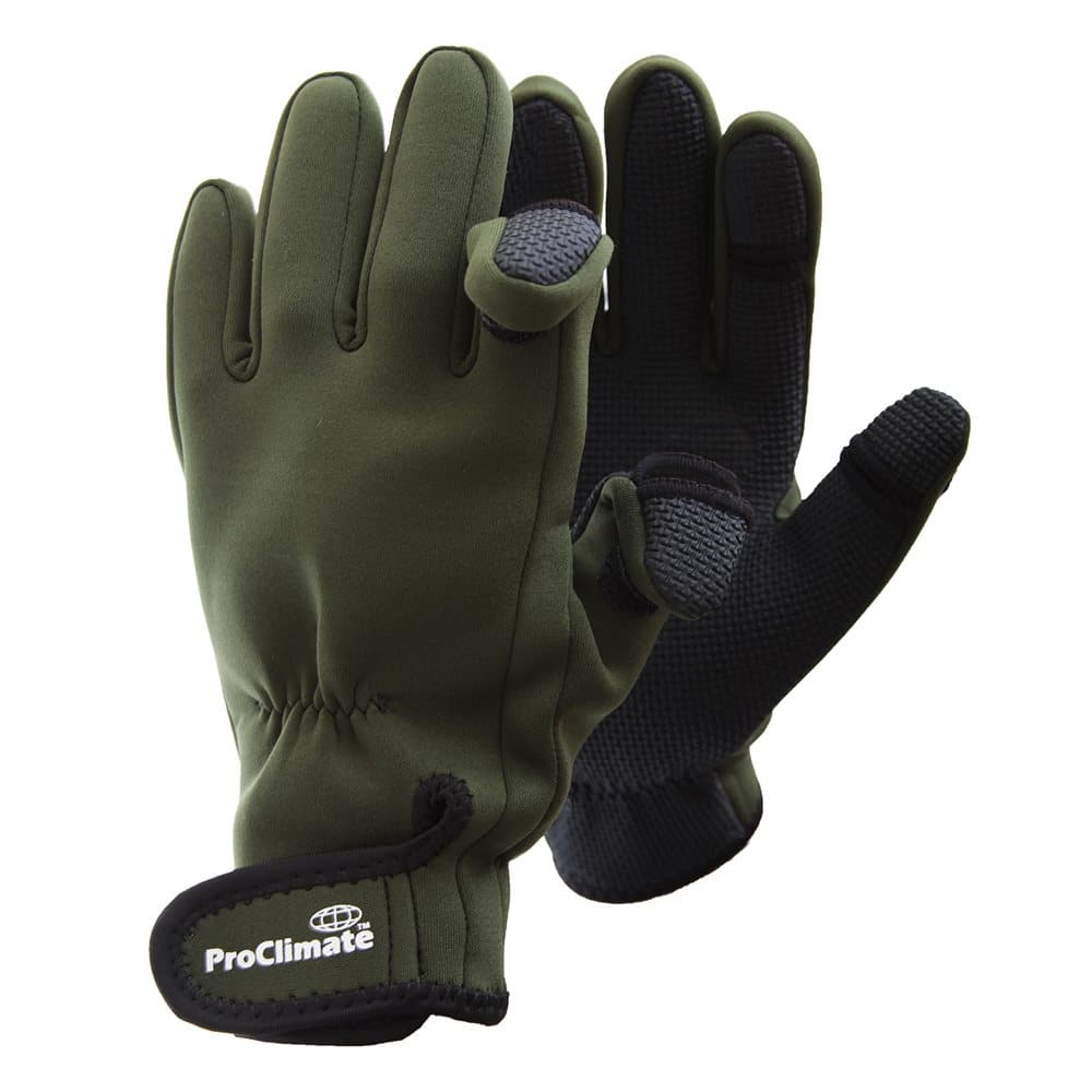 floso Neoprene fiskehandskar för herrar (lättvattentät)