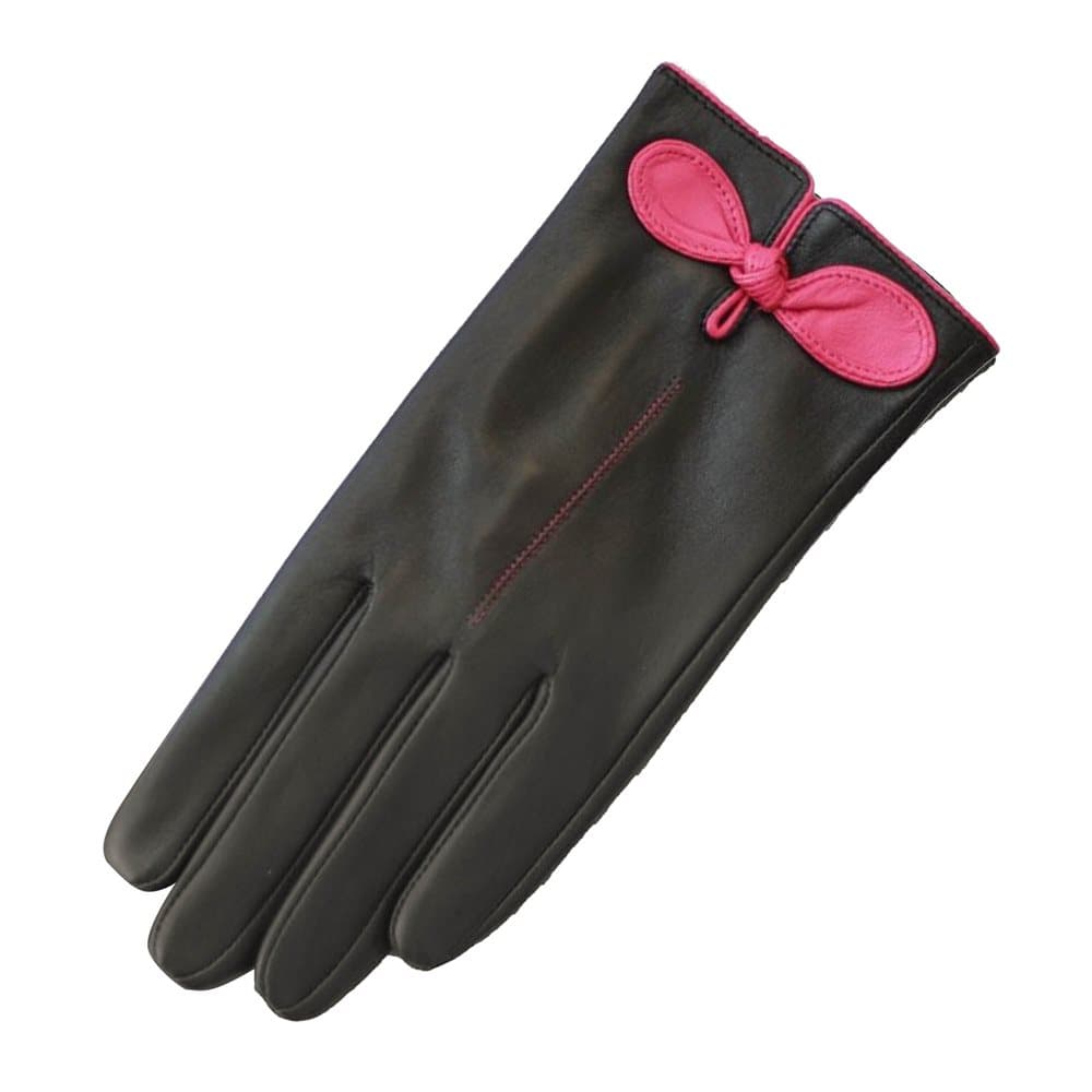 Eastern Counties Leather Womens/Ladies Contrast Bow Leather Gloves