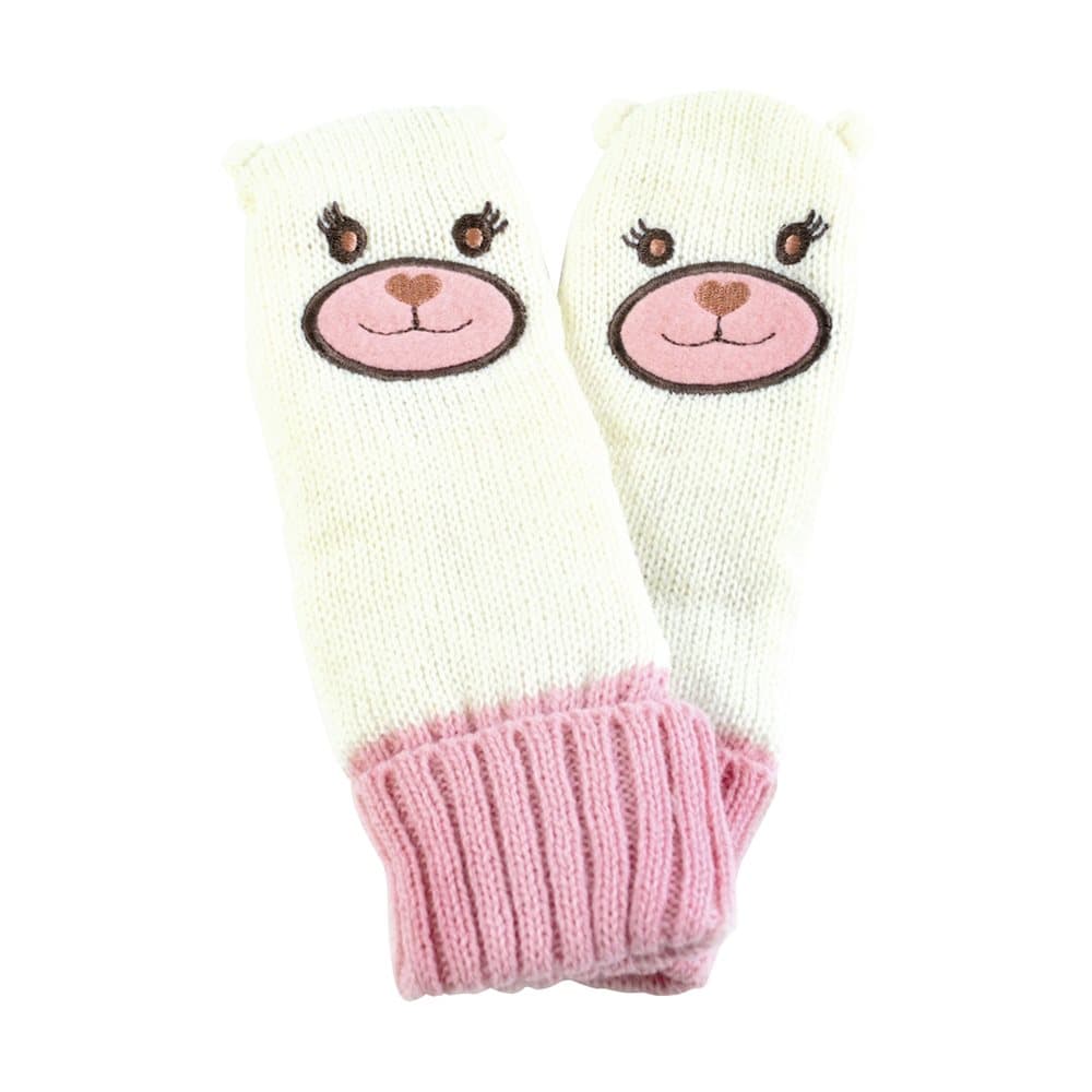 Childrens/Kids Girls Teddy Bear Design Winter Mittens