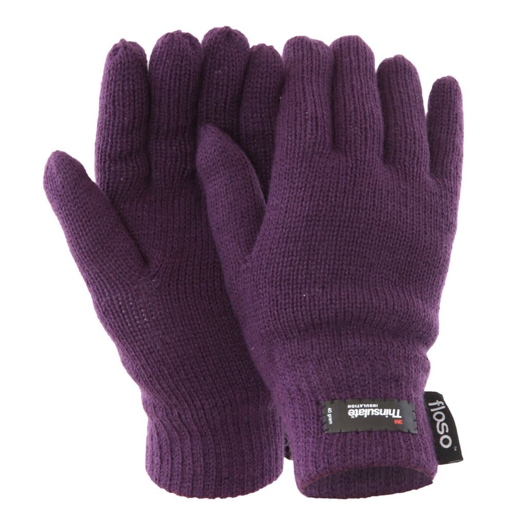 FLOSO Ladies/Womens Thinsulate Thermal Knitted Gloves (3M 40g)