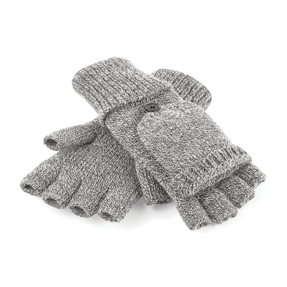 Beechfield Adults Unisex Fliptop Knitted Winter Gloves