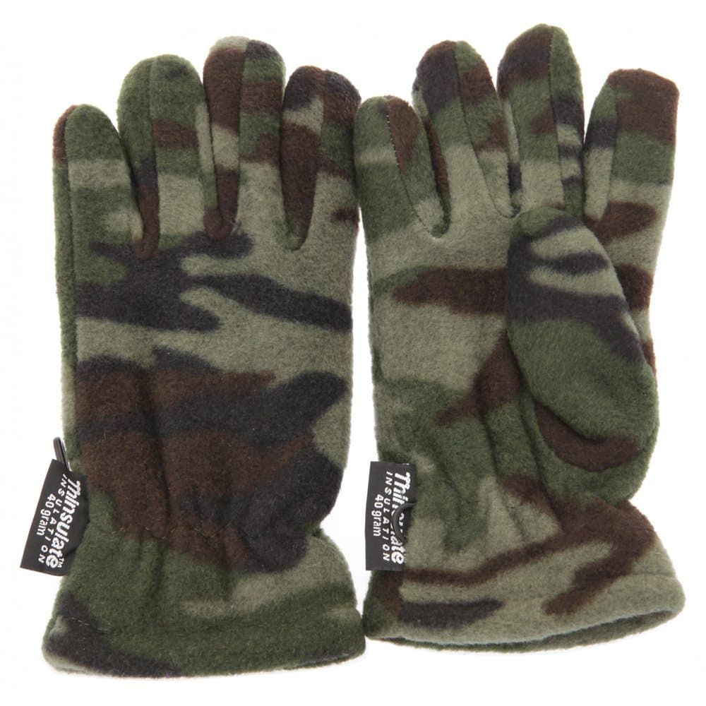 Barnpojkar Camouflage Thinsulate termiska vinterhandskar (3M 40g)