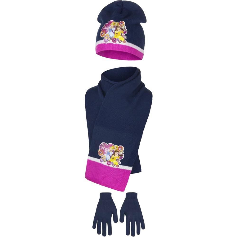 Disney Princess Childrens Girls Sweet Princess Winter Hat, Scarf And Gloves Set
