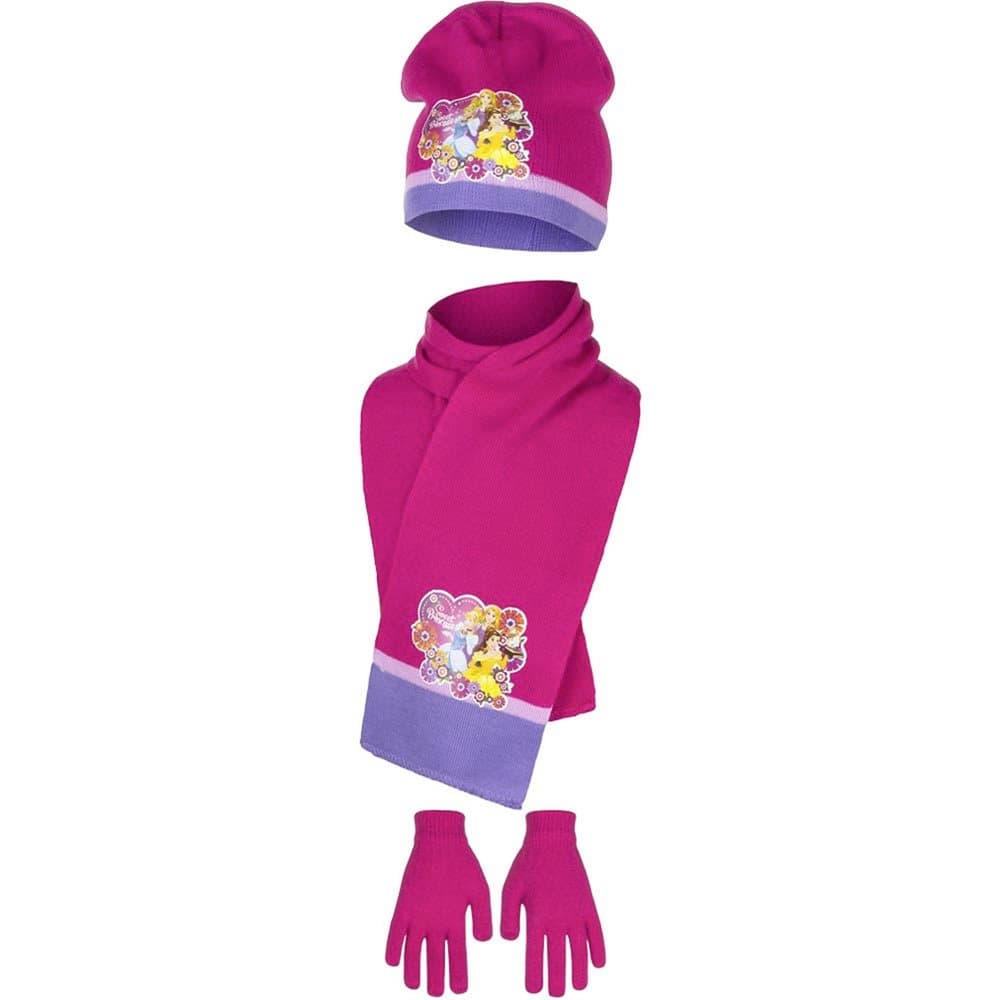 Disney Princess Childrens Girls Sweet Princess Winter Hat, Scarf And Gloves Set