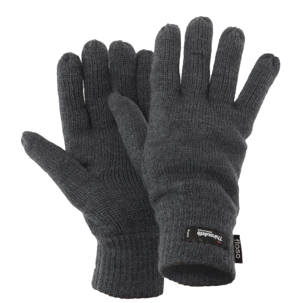 FLOSO Mens Thermal Thinsulate Knitted Winter Gloves (3M 40g)