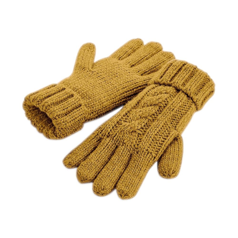 Beechfield Cable Knit Melange Gloves