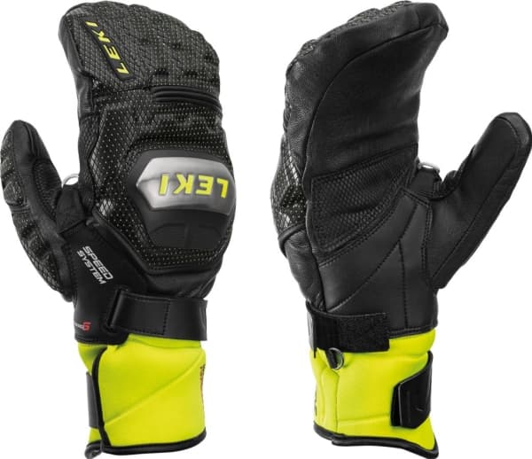 LEKI Ski gloves WorldCup Race Tit S Mit Speed System black-lemon 10.0