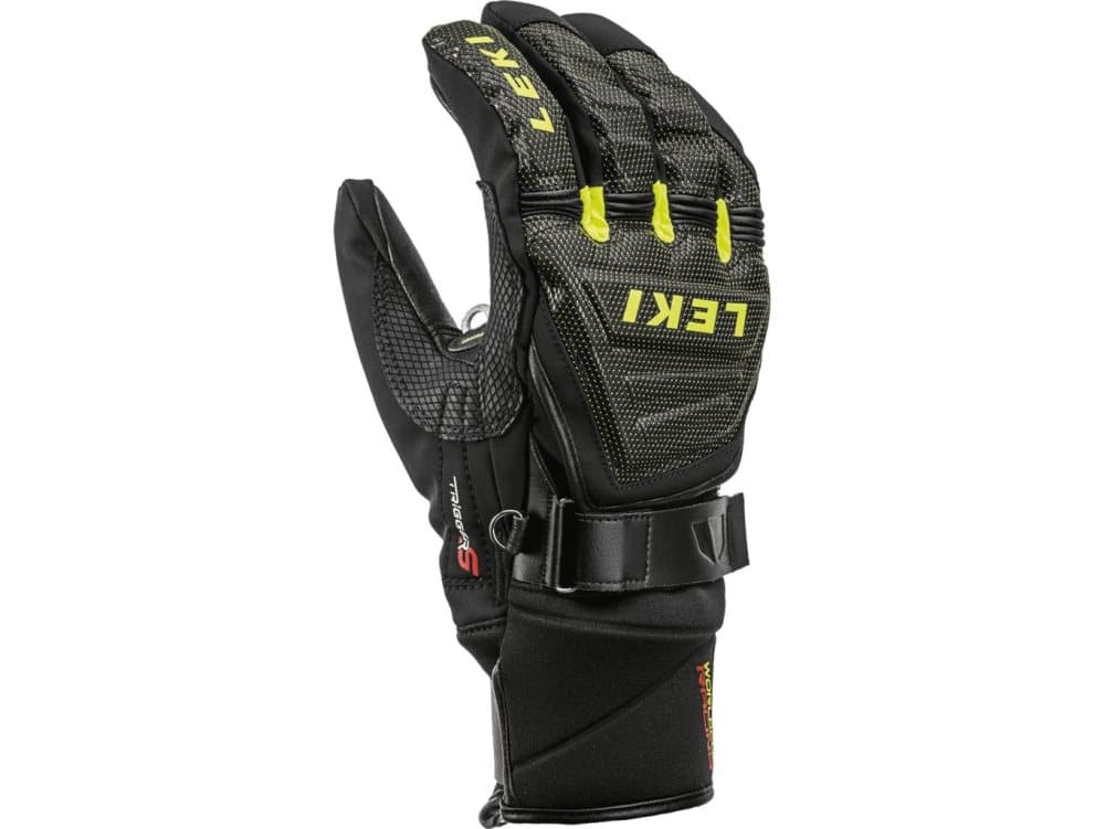 LEKI Ski gloves Race Coach C-T S black-lemon size 8.5