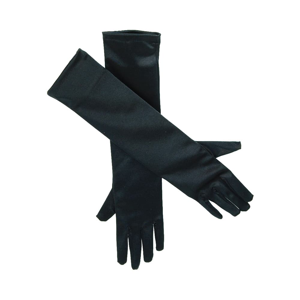 Svarte Hansker Lange Deluxe