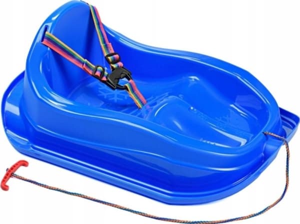 Marble Plastic Sledge with backrest with suspenders (286796-uniw)