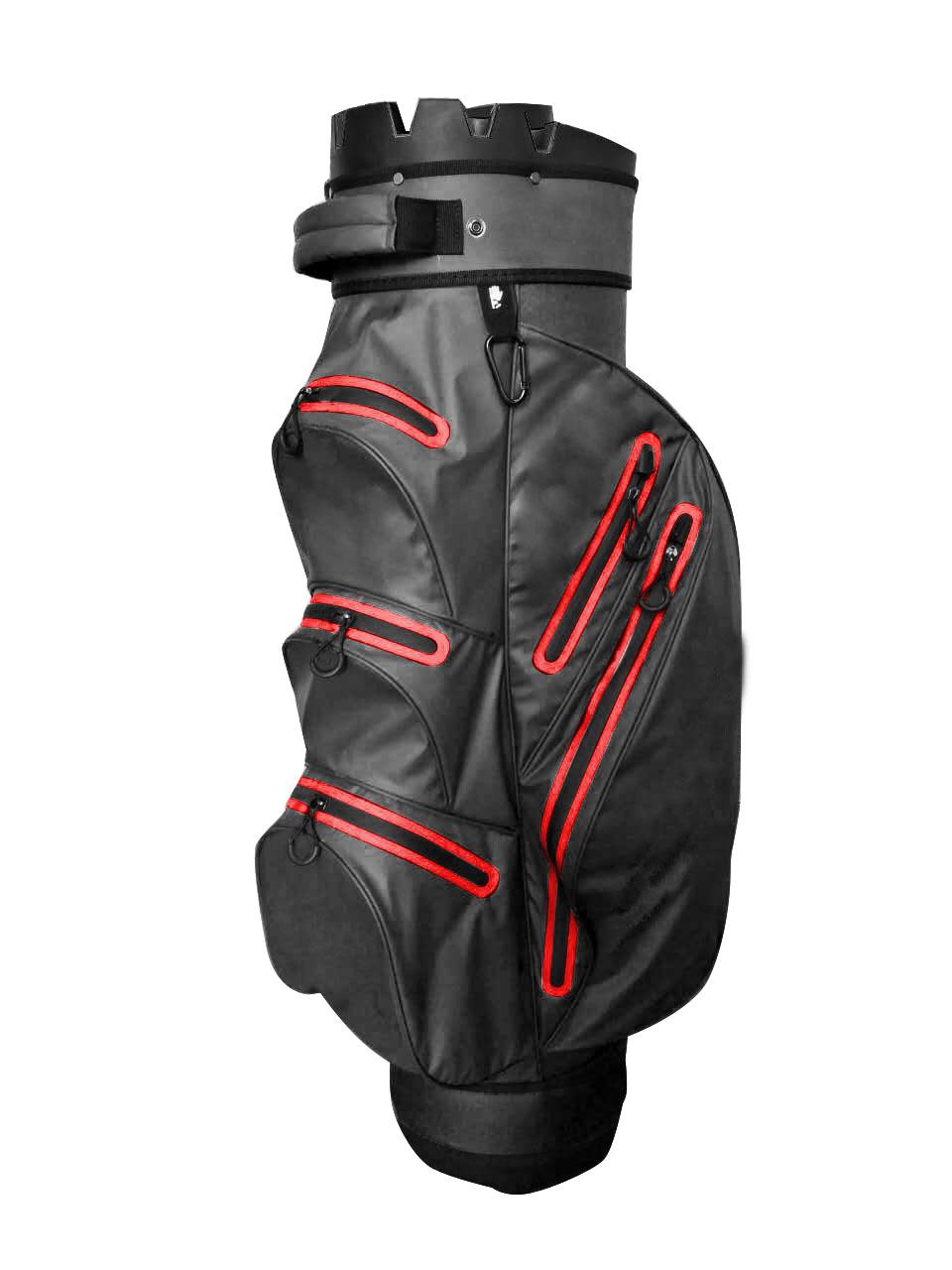 Golfbag, Vagnbag / Cartbag, helt vattentät., 15-delad, 9.5"