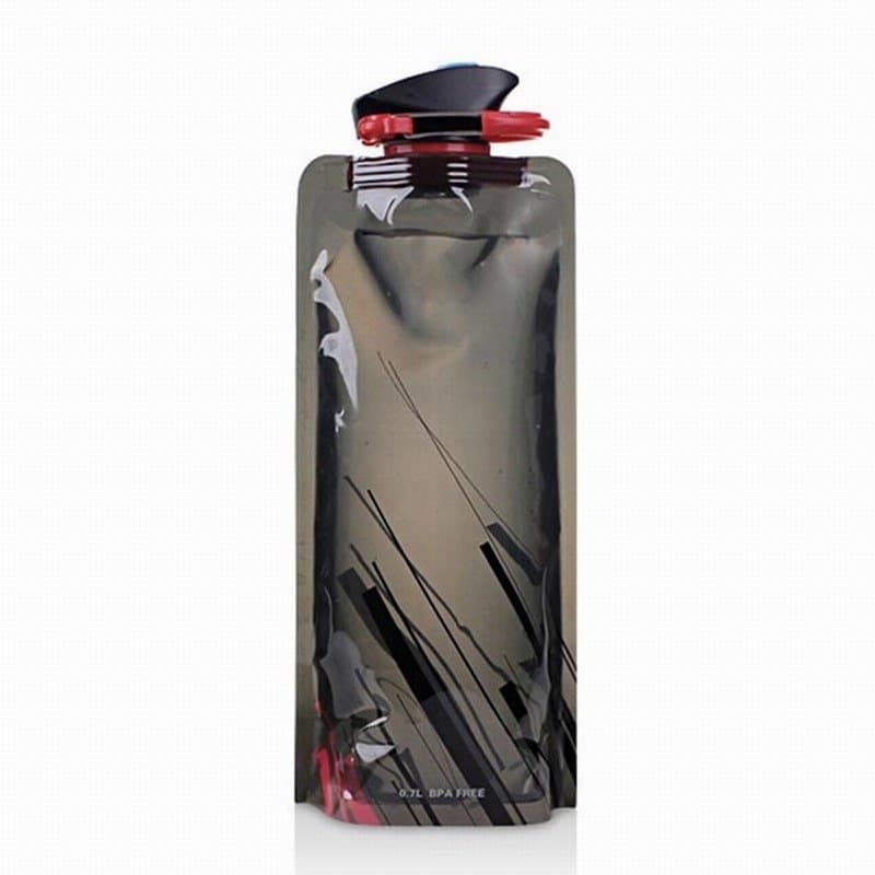 Sammenleggbar Vannflaske 700 ml, Svart