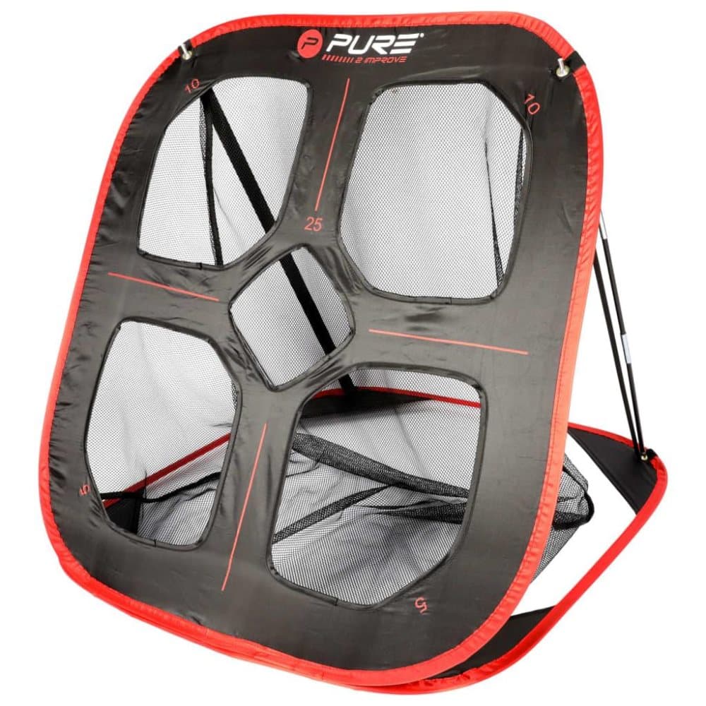 Pure2Improve PopUp treningsnett golf 82x80x88cm svart og rød