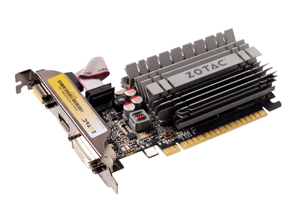ZOTAC GeForce GT 730 - Grafikkort - GF GT 730 - 4 GB DDR3 - PCIe 2.0 x16 låg profil - DVI, D-Sub, HDMI - fläktlös