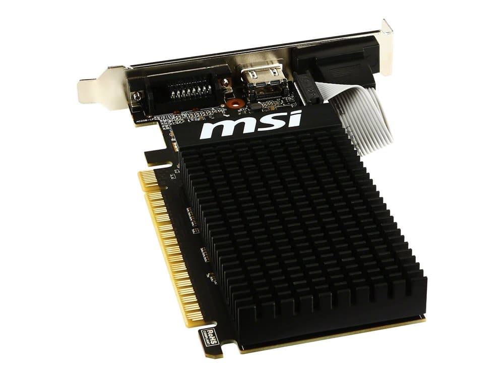 MSI GT 710 1GD3H LP - Grafikkort - GF GT 710 - 1 GB DDR3 - PCIe 2.0 x16 låg profil - DVI, D-Sub, HDMI
