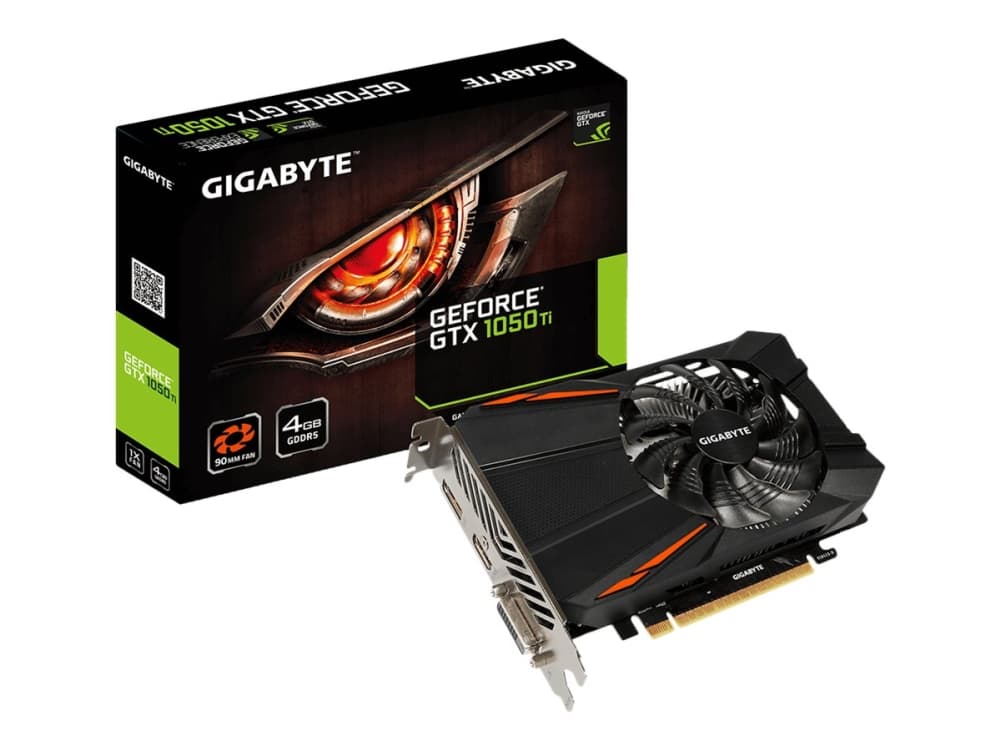 Gigabyte GeForce GTX 1050 Ti D5 4G - Grafikkort - GF GTX 1050 Ti - 4 GB GDDR5 - PCIe 3.0 x16 - DVI, HDMI, DisplayPort
