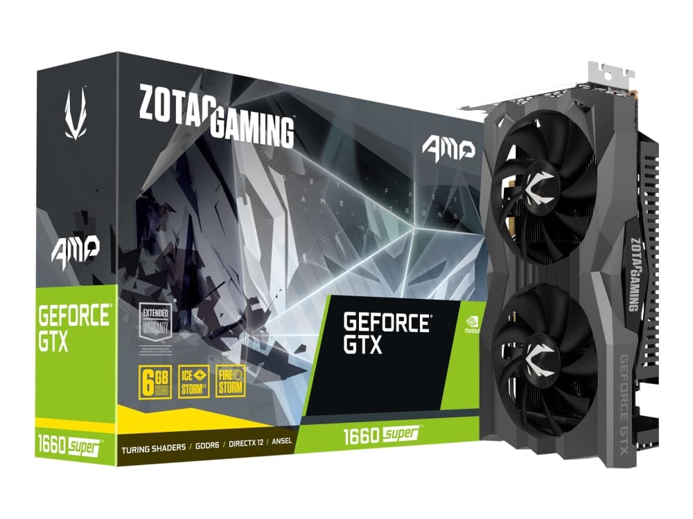 ZOTAC GAMING GeForce GTX 1660 SUPER AMP - Grafikkort - GF GTX 1660 SUPER - 6 GB GDDR5 - PCIe 3.0 x16 - HDMI, 3 x DisplayPort