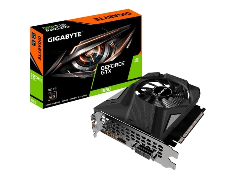 Gigabyte GeForce GTX 1650 D6 OC 4G - OC Edition - grafikkort - GF GTX 1650 - 4 GB GDDR6 - PCIe 3.0 x16 - DVI, HDMI, DisplayPort