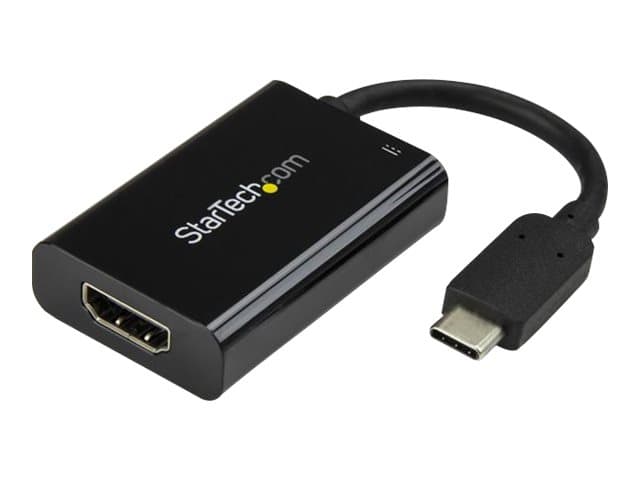 StarTech.com USB C to HDMI 2.0 Adapter 4K 60Hz with 60W Power Delivery Pass-Through Charging - USB Type-C to HDMI Video Converter - Black - Extern vi