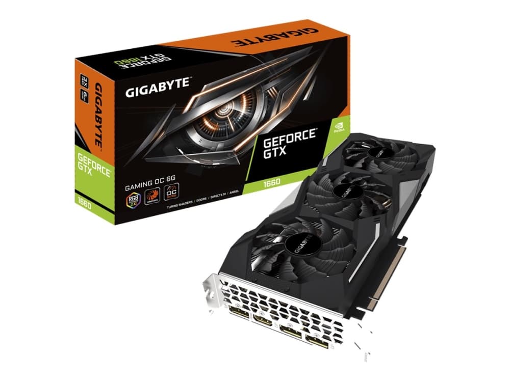 Gigabyte GeForce GTX 1660 GAMING OC 6G - OC Edition - grafikkort - GF GTX 1660 - 6 GB GDDR5 - PCIe 3.0 x16 - HDMI, 3 x DisplayPort
