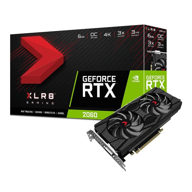 PNY GeForce RTX 2060 6GB XLR8 Gaming Overclocked Edition Videocard - Black