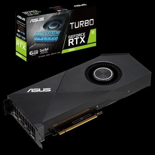 ASUS Turbo TURBO-RTX2060-6G Videocard - Black