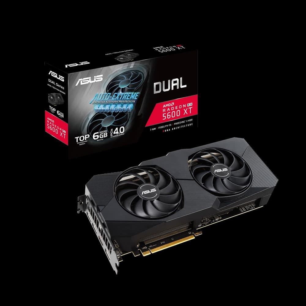 ASUS Dobbelt dual-rx5600Xt-t6g-evo-grafikkort - sort