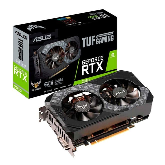 ASUS TUF Gaming TUF-RTX2060-6G-GAMING Grafikkort - Sort, Grå