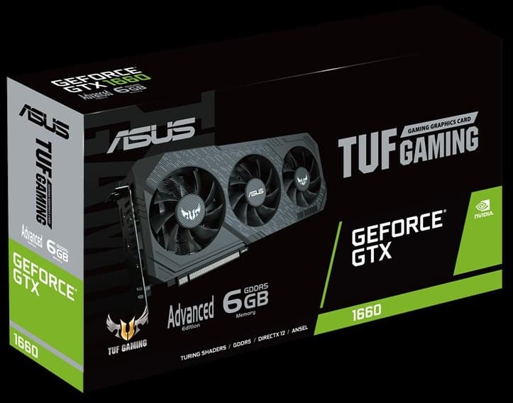 ASUS TUF Gaming TUF3-GTX1660-A6G-GAMING Skærmkort - Sort