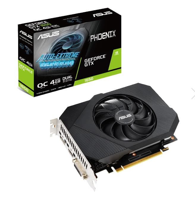 ASUS Phoenix PH-GTX1650-O4GD6 Skærmkort - Sort