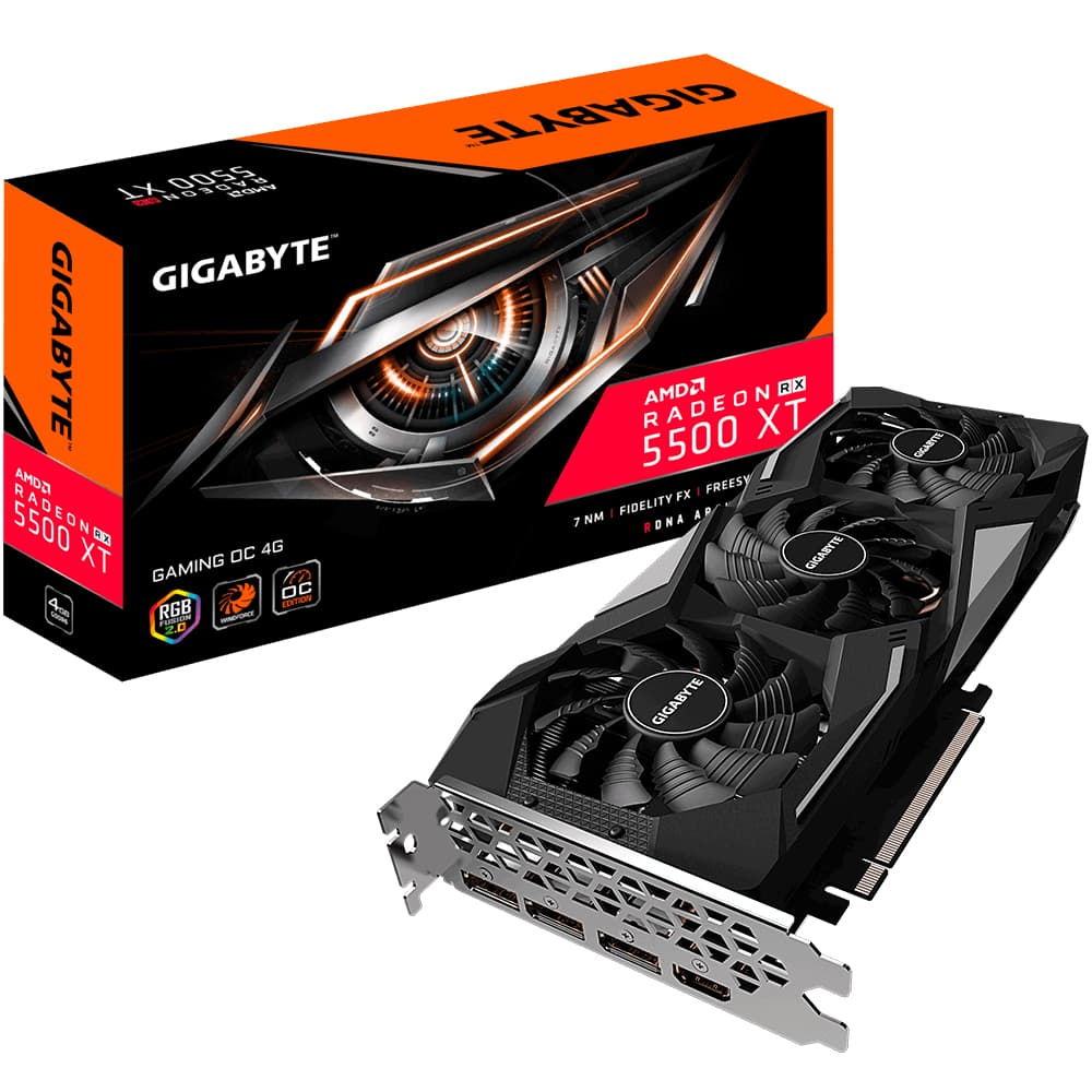 Gigabyte GV-R55XTGAMING OC-4GD Videocard - Black