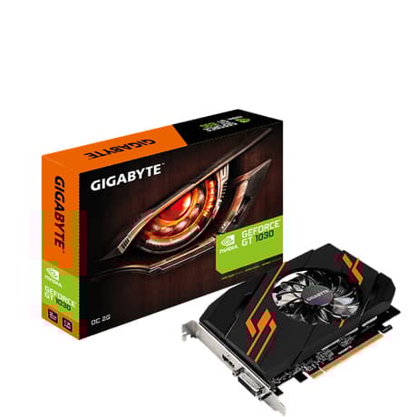 Gigabyte GV-N1030OC-2GI Grafikkort - Sort, Orange