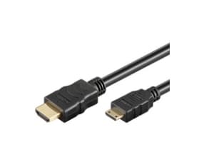 Goobay 1m HDMI, 1 m, HDMI Typ A (standard), HDMI Type C (Mini), Svart