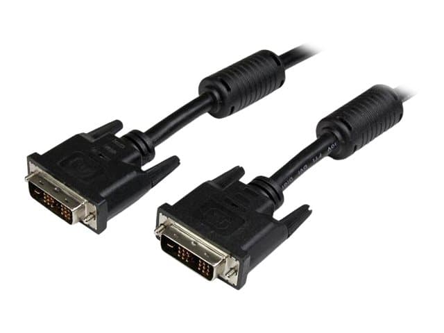 StarTech.com 5m DVI-D Single Link Cable - M/M - DVI-kabel - enkeltlenke - DVI-D (hann) til DVI-D (hann) - 5 m - formstøpt, tommelskruer - svart
